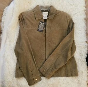 NWT St. John's Bay Washable Suede Zip Jacket